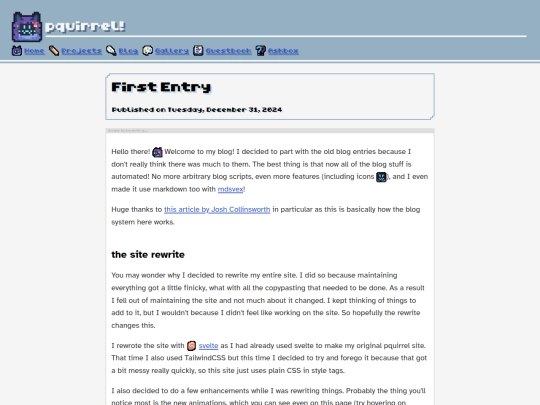 blog/first-entry screenshot