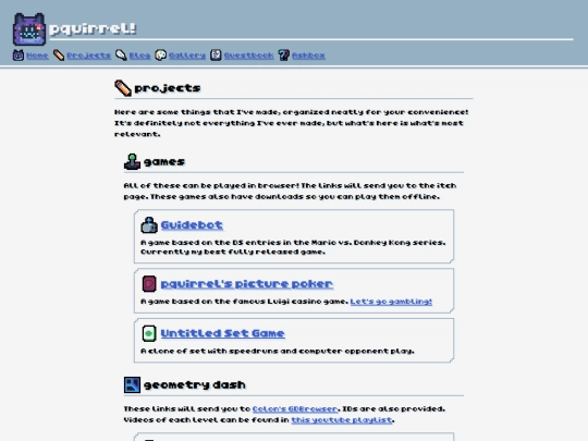 projects screenshot