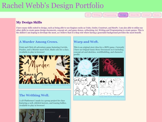 Categories/design screenshot
