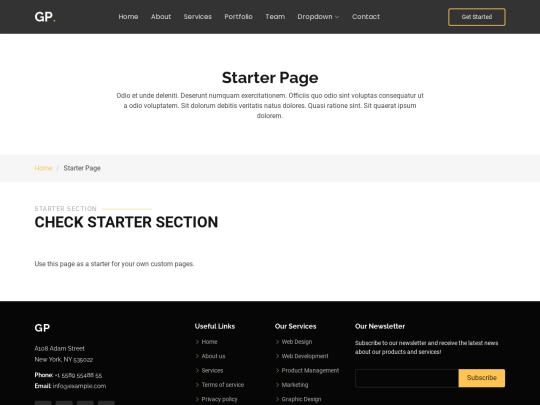 starter-page screenshot