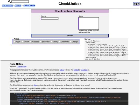 pages/controls/checkListboxDemo screenshot