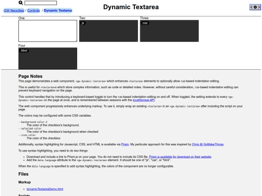 pages/controls/dynamicTextareaDemo screenshot