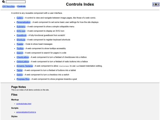 pages/controls screenshot