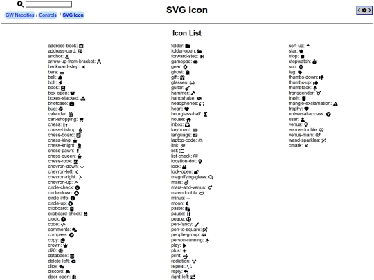pages/controls/svgIconsDemo screenshot