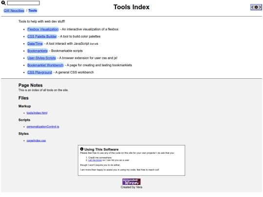 pages/tools screenshot