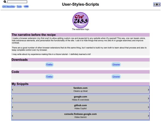 pages/tools/user-styles-scripts screenshot