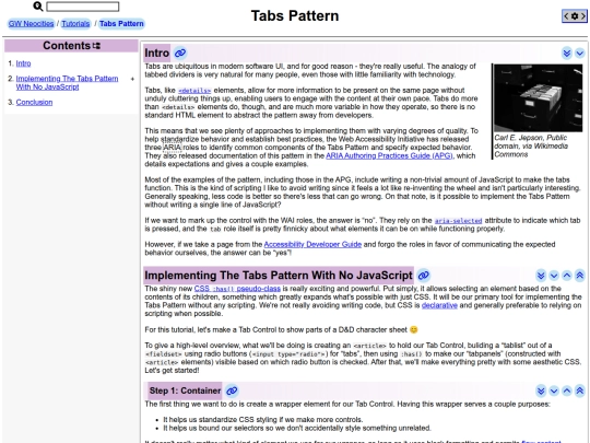 pages/tutorials/tabsPattern screenshot