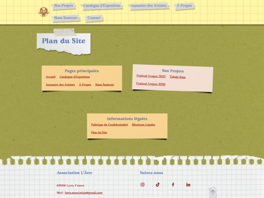 pages/plan-du-site screenshot