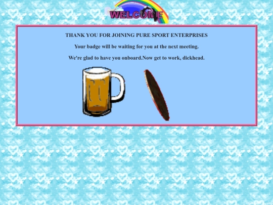 WELCOME screenshot