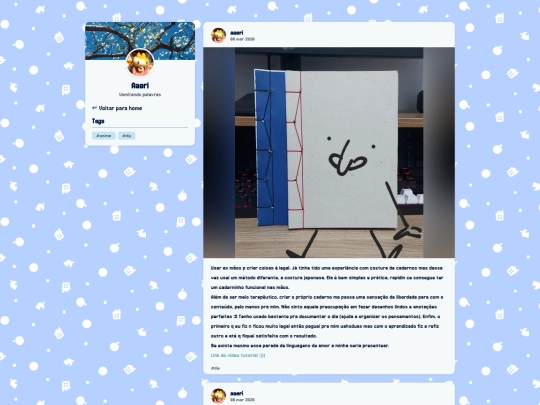 pages/microblog screenshot
