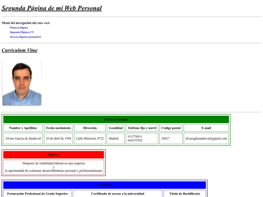 paginaCV screenshot