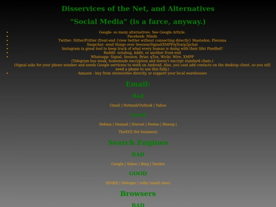 articles/disservices screenshot