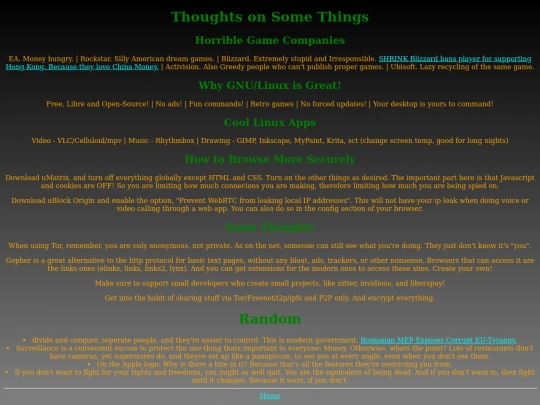 articles/thoughts screenshot