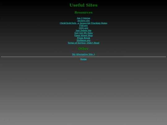 sites screenshot