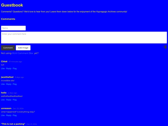 Guestbook screenshot