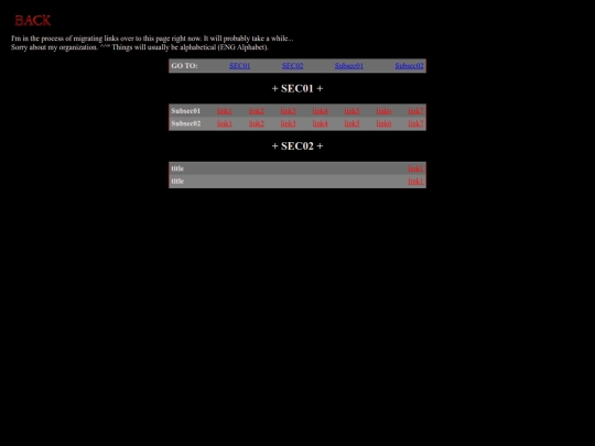 links screenshot
