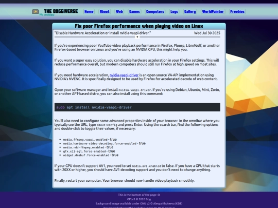 logs/fix-poor-firefox-performance-when-playing-video-on-linux screenshot