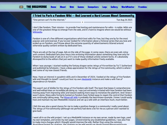 logs/i-tried-to-fork-a-fandom-wiki-and-learned-a-hard-lesson-about-community screenshot