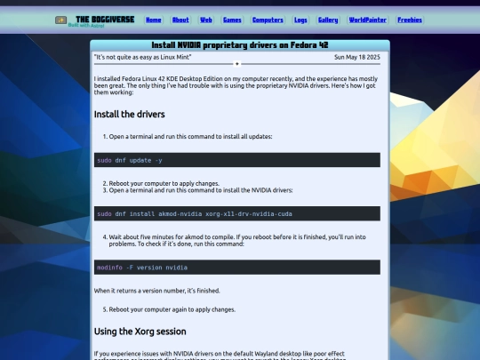 logs/install-nvidia-proprietary-drivers-on-fedora-42 screenshot