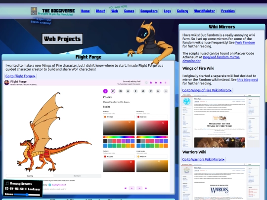web screenshot