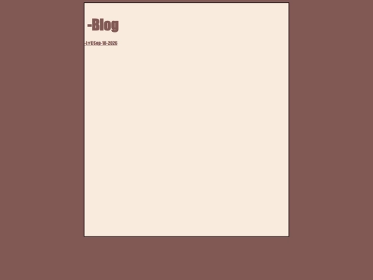 Blog screenshot