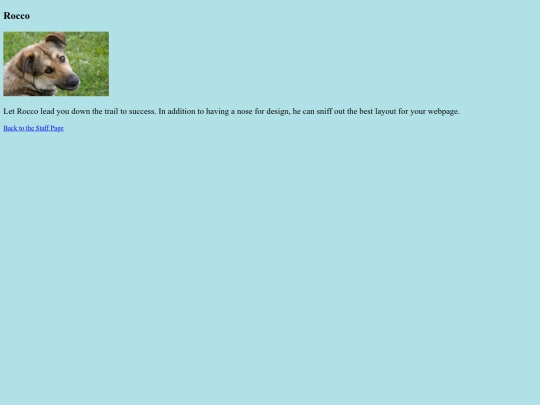 StaffPageAssignmennt_file/StaffMember1-Dog screenshot
