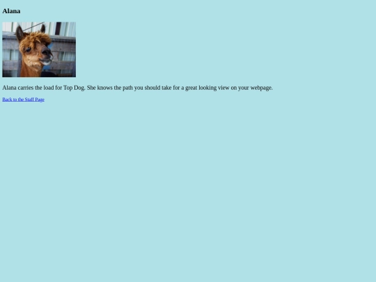 StaffPageAssignmennt_file/StaffMember2-Alpaca screenshot