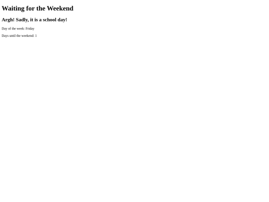 WaitingForTheWeekendAssignment screenshot