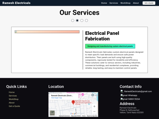 Services screenshot