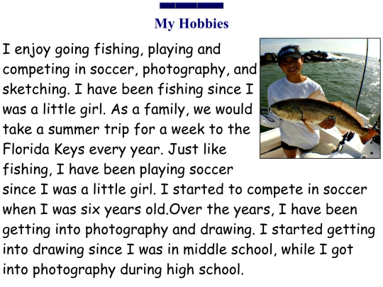 MyHobbies screenshot