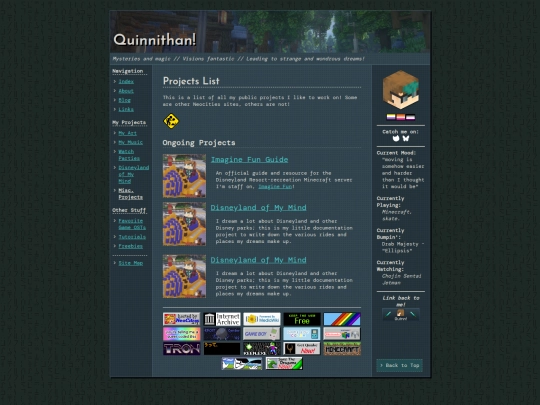projects screenshot
