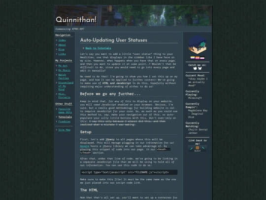 tutorials/userstatus screenshot