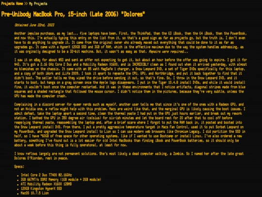 projects/Dolores screenshot