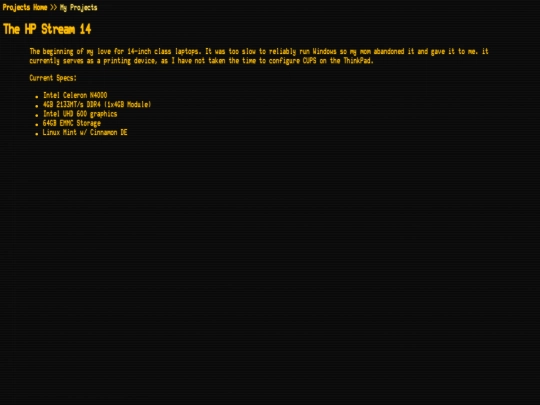 projects/HP_Stream screenshot