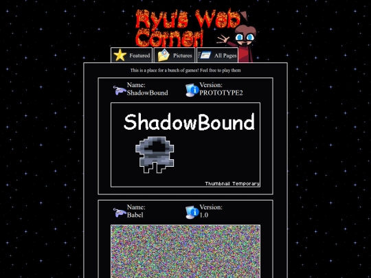 Games screenshot