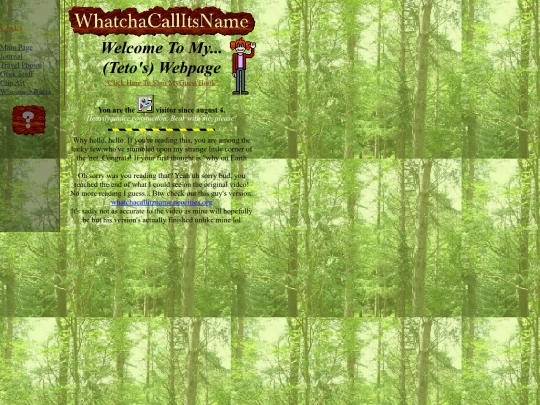 WhatchaCallItsName/homepage screenshot
