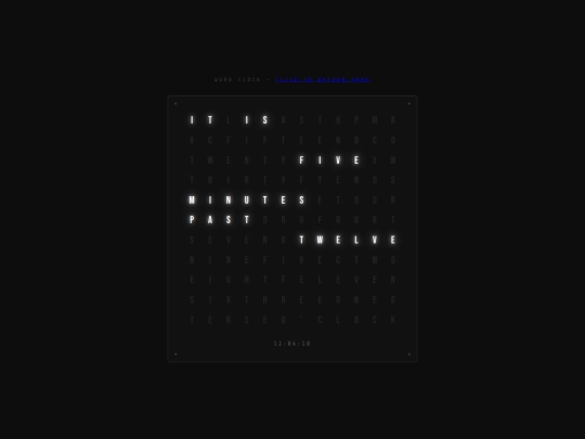 wordclock screenshot