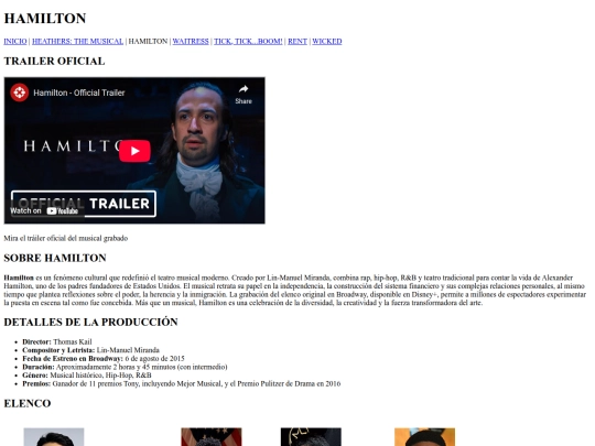 Musicales/hamilton screenshot