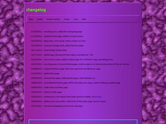 changelog screenshot