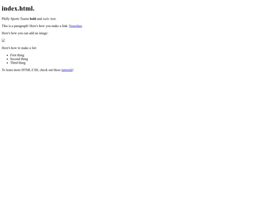 index screenshot