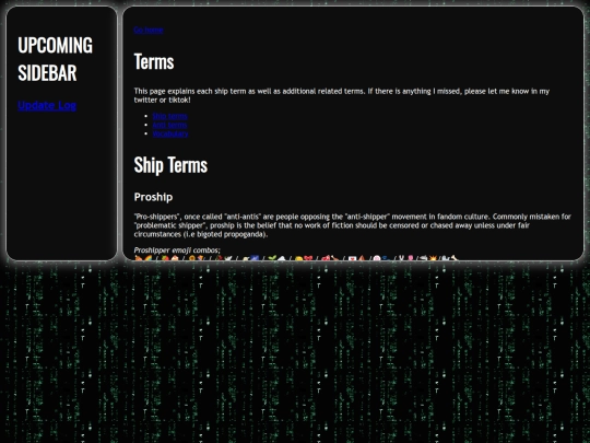 terms screenshot