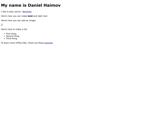 index screenshot