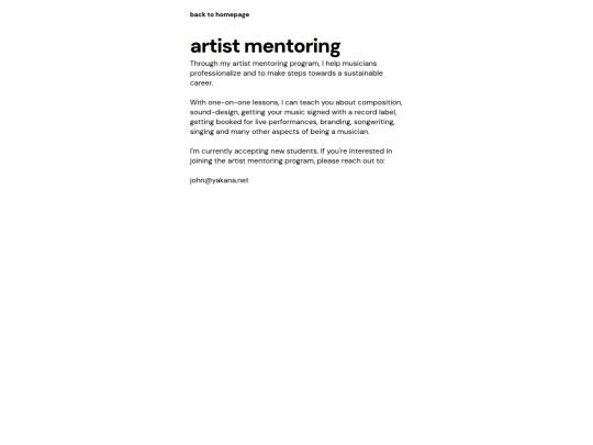 mentoring screenshot