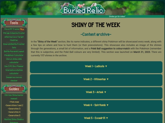 pages/shiny_of_the_week screenshot