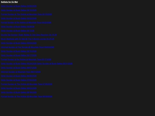 setlists screenshot