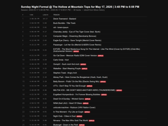 setlists/formalsunday051726 screenshot