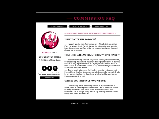 faq screenshot