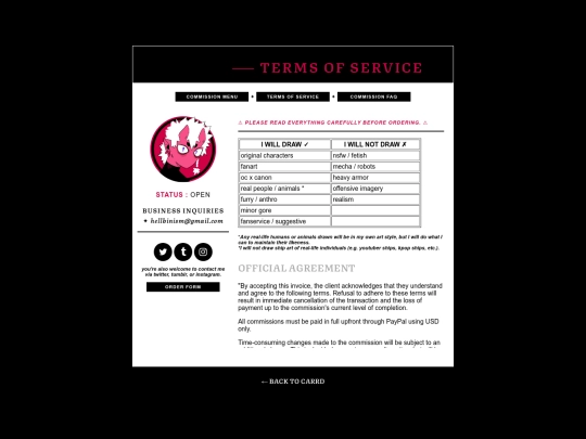 terms screenshot