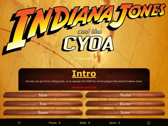 CYOA/IndianaJones screenshot