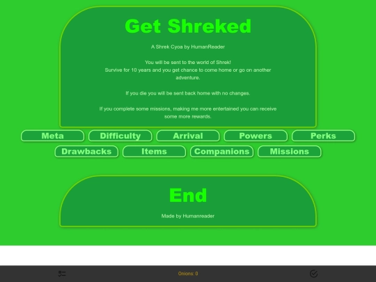 CYOA/Shreked screenshot